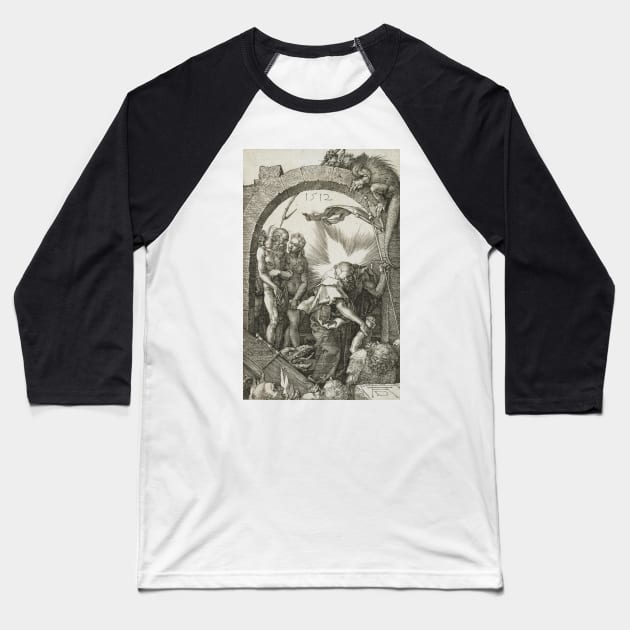 Christ in Limbo by Albrecht Durer Baseball T-Shirt by Classic Art Stall